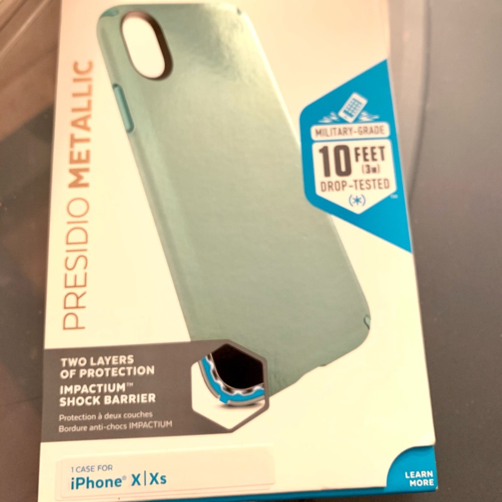 🌺 4/$20 - Speck IPhone XS Case - Presidio Metallic Turquoise